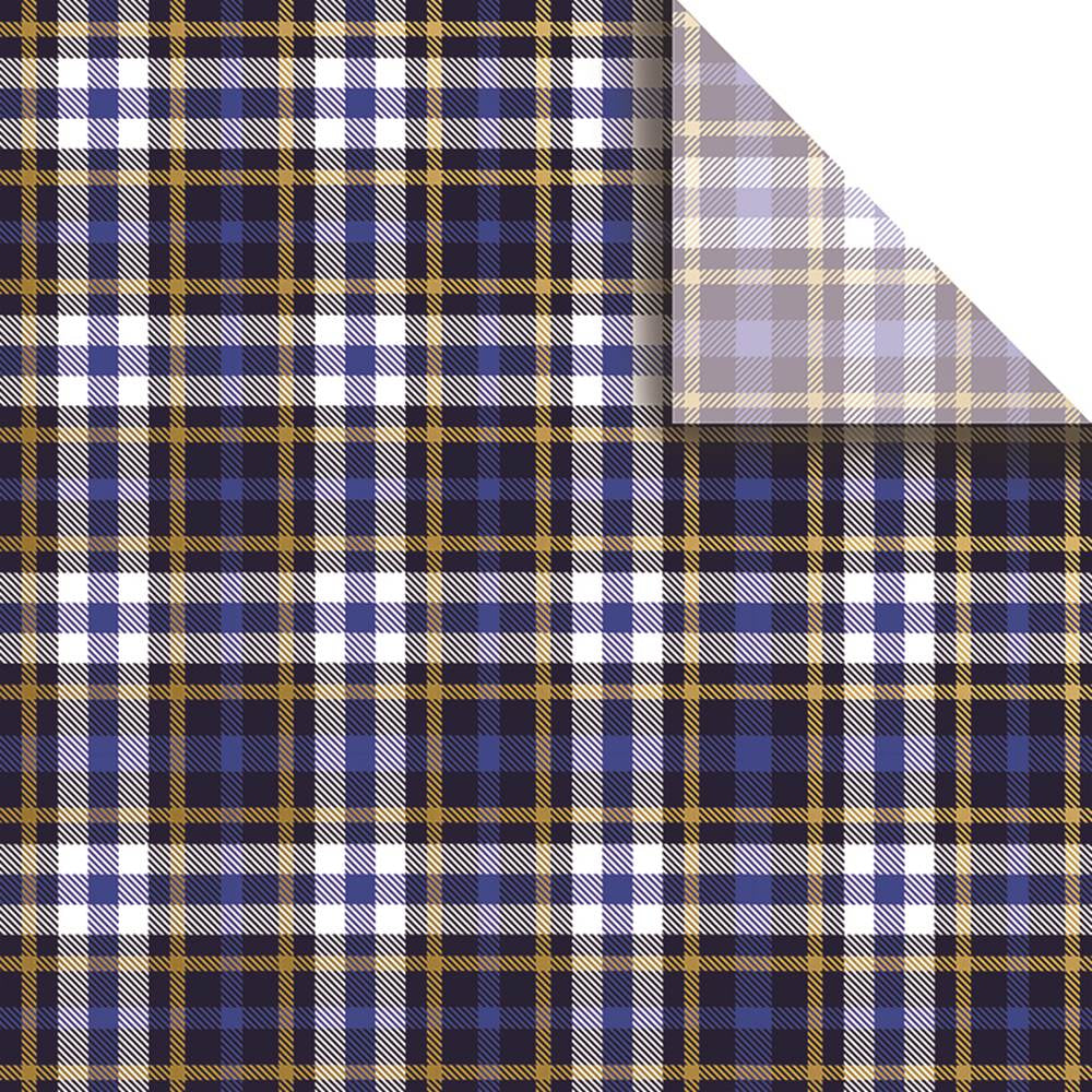 Blue Plaid Design Tissue Paper - Made in ITALY