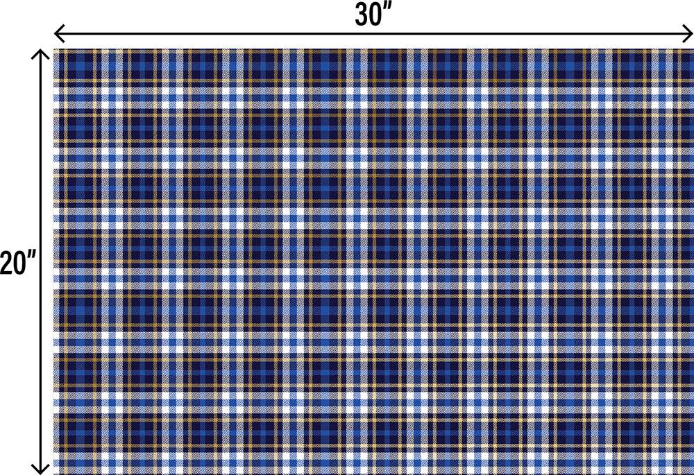 Blue Plaid Design Tissue Paper - Made in ITALY