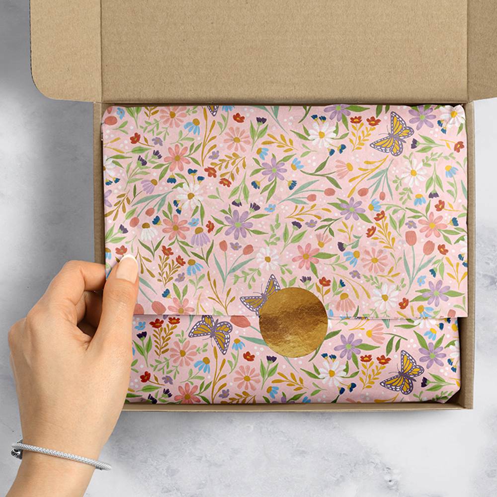 Delicate Flower Design Tissue Paper - Made in ITALY