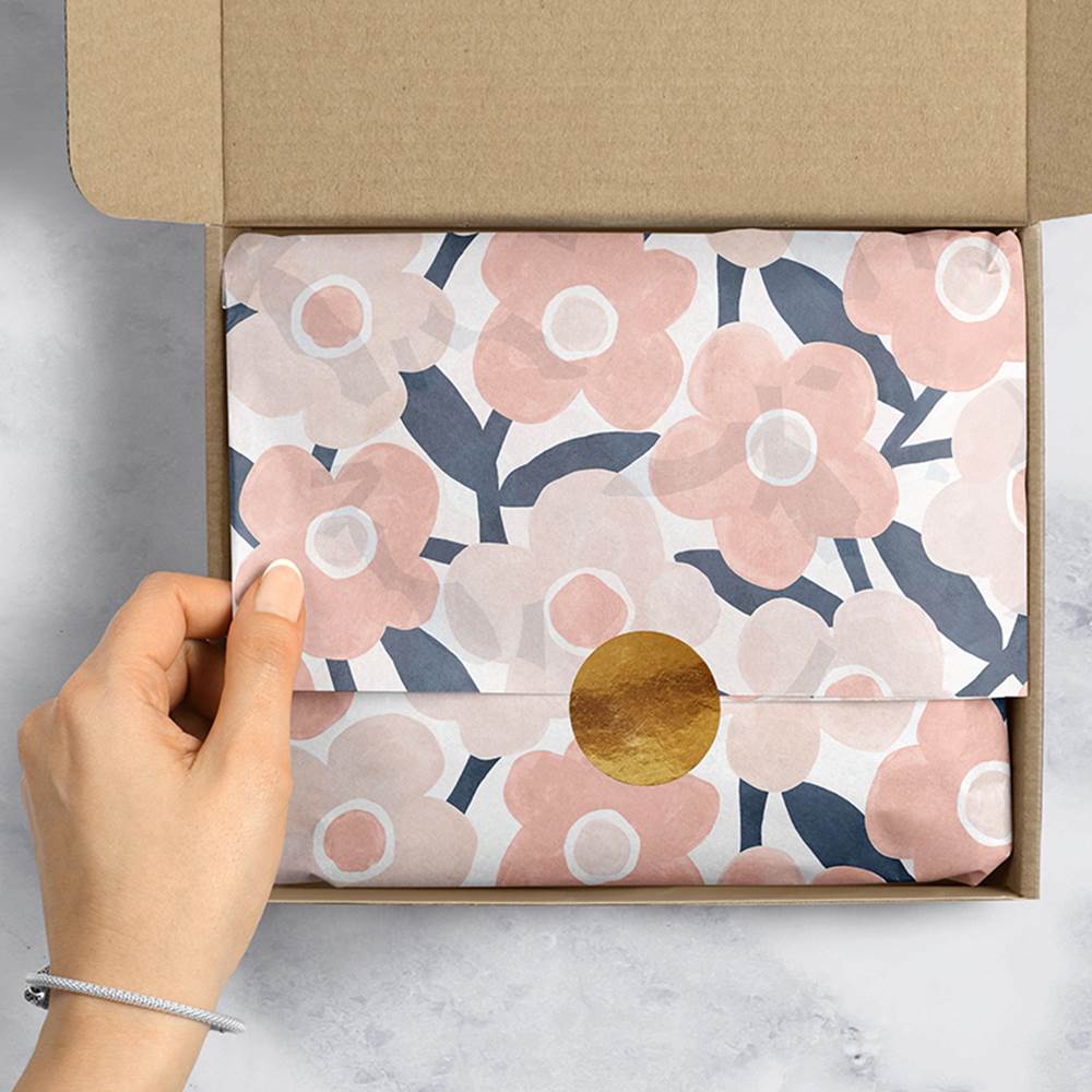 Elegant Flower Design Tissue Paper - Made in ITALY