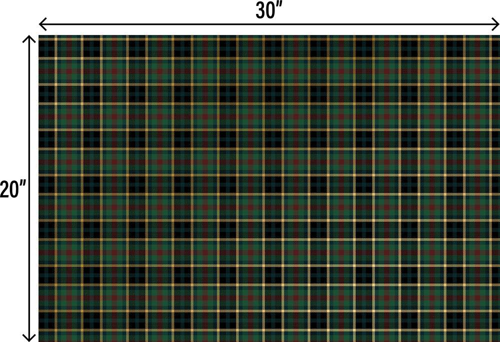Green Plaid Design Tissue Paper - Made in ITALY