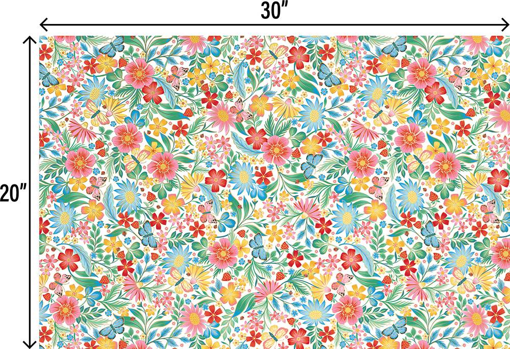 Wildflowers Design Tissue Paper - Made in ITALY
