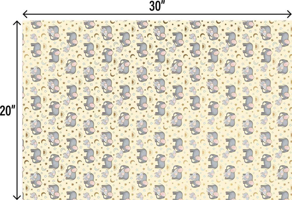 Baby Elephant Design Tissue Paper - Made in ITALY
