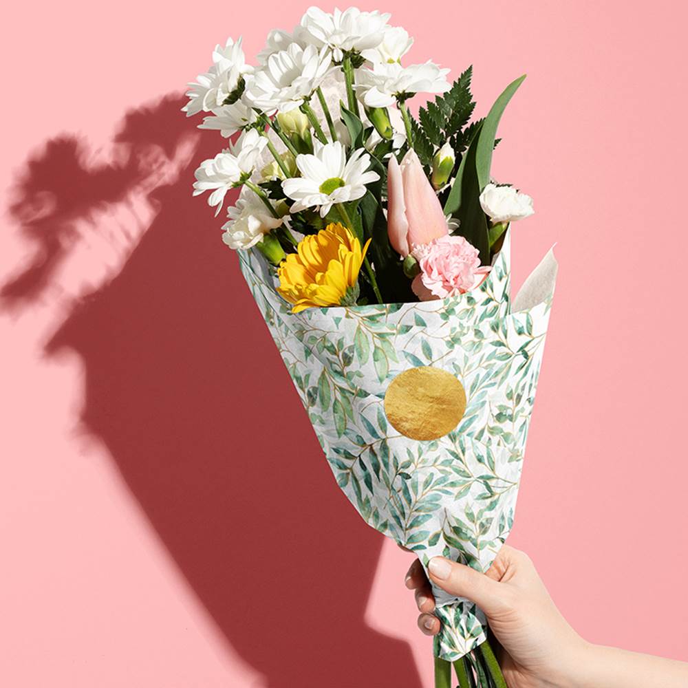 Elegant Leaves Design Tissue Paper - Made in ITALY