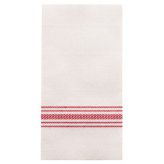 Dish Towel Red Print Linen Feel Paper Napkins