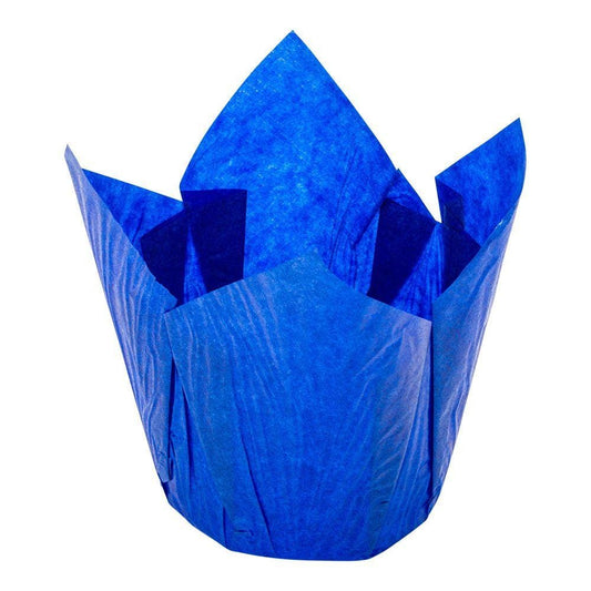 Royal Blue Tulip Baking Cups 3.5" - Premium Paper products | paper bags, papers file folder, Backing supplies | Premium Supplies TX