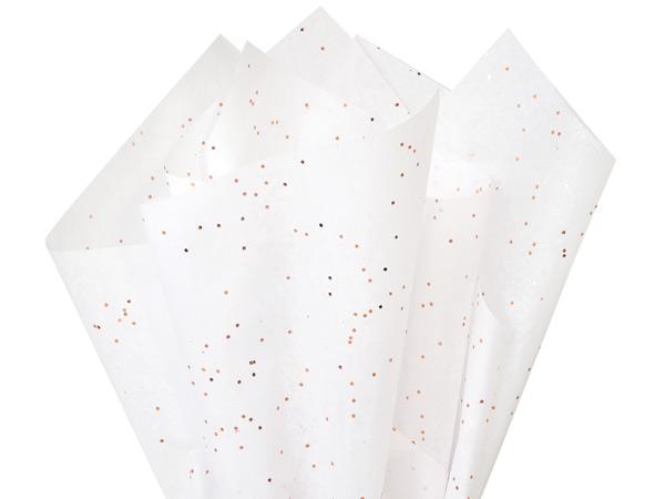 White Rose Gold Glitter Color Tissue Paper - 20 X 30 – Premium Supplies TX