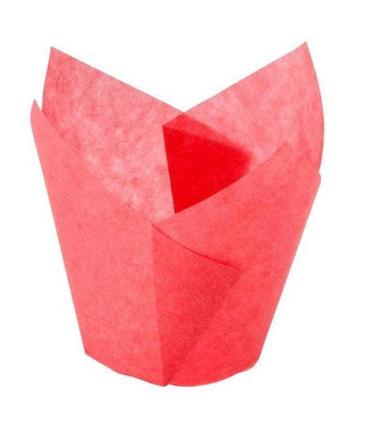Red Tulip Baking Cups 4" - Premium Paper products | paper bags, papers file folder, Backing supplies | Premium Supplies TX