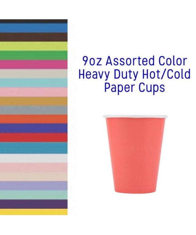 Bright Red 9oz Paper Cups, 20-Count