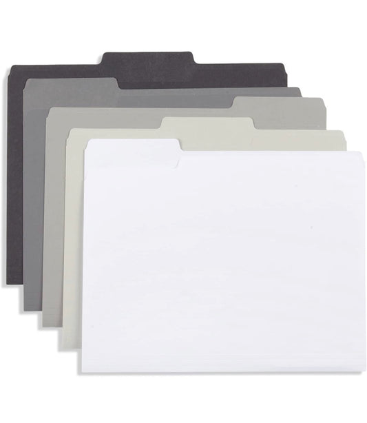 Grayscale Color Standard File Folder