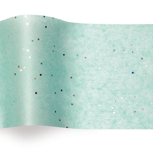 Aqua Glitter Color Tissue Paper - 20" X 30"