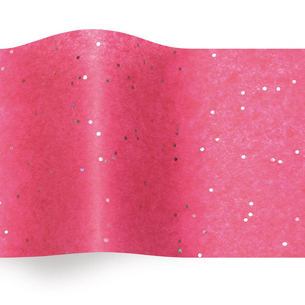 Hot Pink Glitter Color Tissue Paper - 20" X 30"