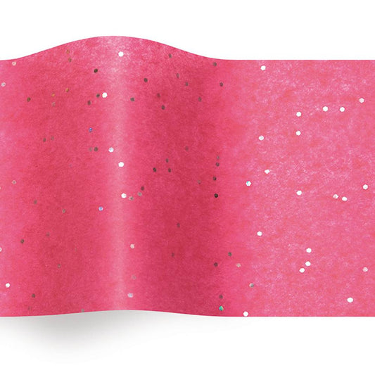 Hot Pink Glitter Color Tissue Paper - 20" X 30"