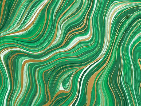 Green Marble Print Tissue Paper - 20" X 30"