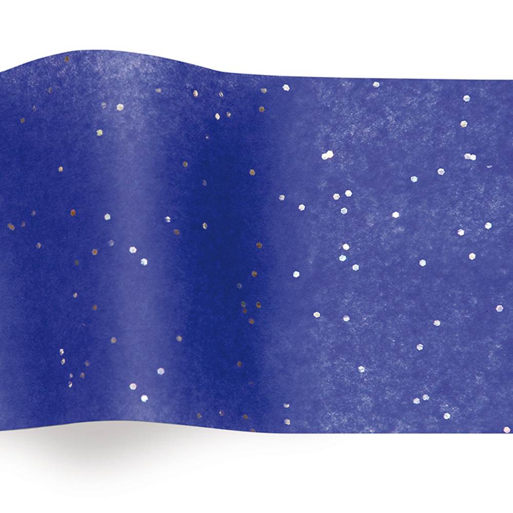 Sapphire Blue Glitter Color Tissue Paper - 20" X 30"