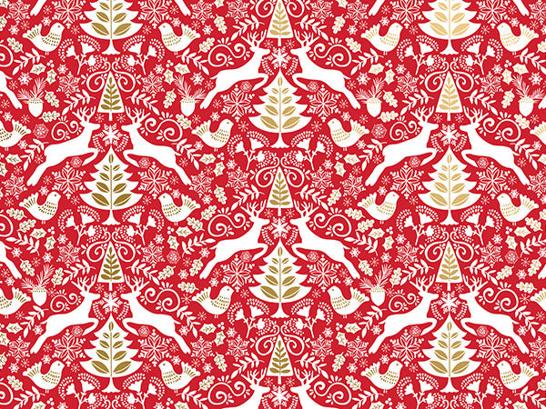 Scandinavian Xmas Design Tissue Paper - 20" x 30"