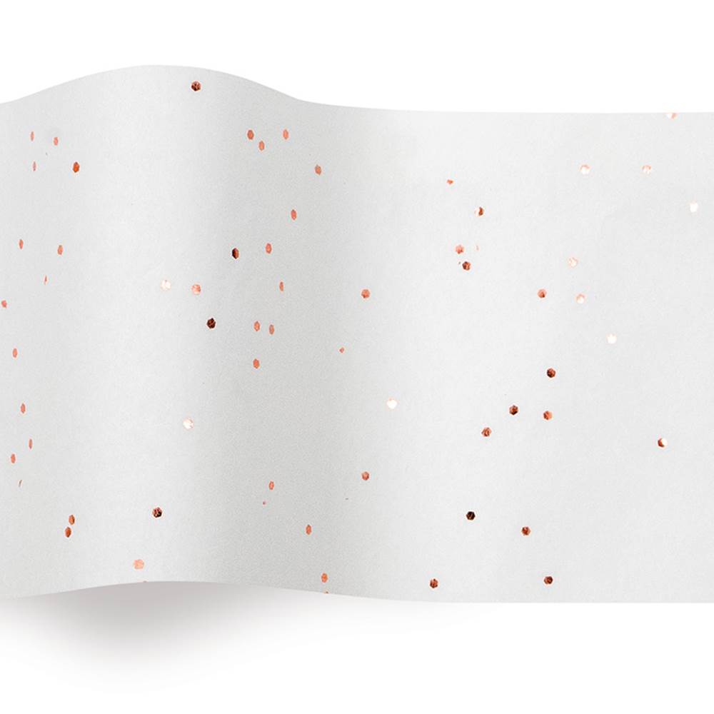 White Rose Gold Glitter Color Tissue Paper - 20" X 30"