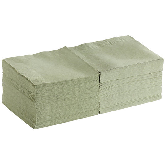 Sage Green Beverage Napkins - 2 Ply