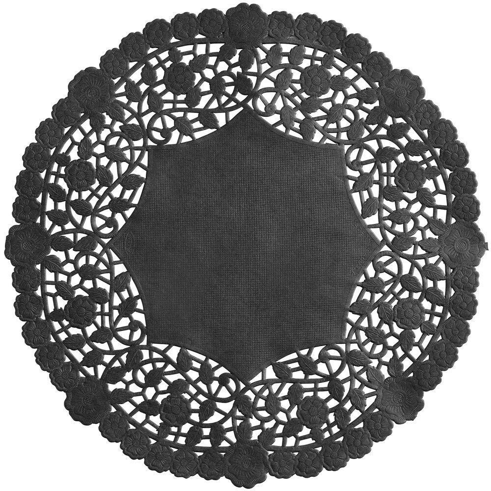 Black Paper Lace Doily - 100Ct