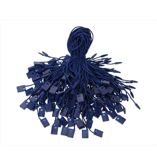 String Snap Lock Pin Loop Fastener Hook Ties, String Snap Lock, String Nylon, Pin Loop Fastener, Hook Ties, hang tags, garment tags, garment hang tags string, garment hang tags, Colorful Hang Tag, navy blue string hang tags, navy blue hang tags, blue hang tags, blue string hang tags, navy string hang tags, navy hang tags