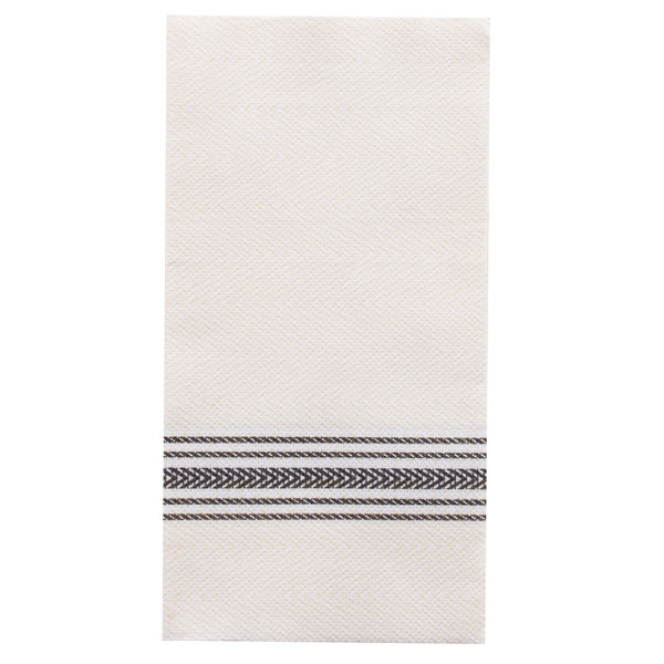 Dish Towel Black Print Linen Feel Paper Napkins