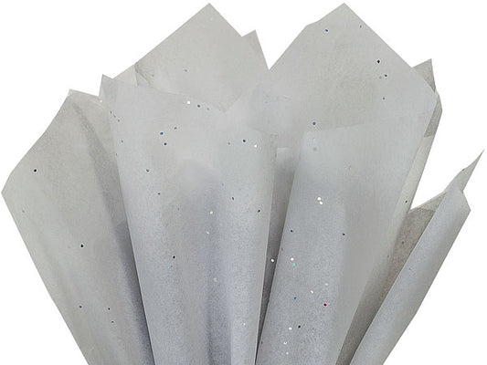 Gray Glitter Color Tissue Paper - 20" X 30" - Premium Paper products | paper bags, papers file folder, Backing supplies | Premium Supplies TX