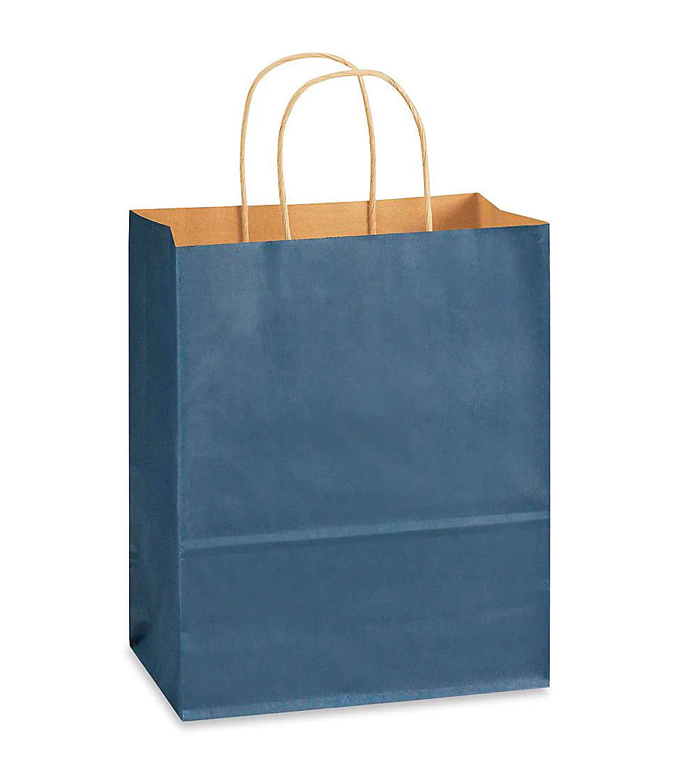 Kraft Color Paper Bags With Handles - 10x8x4 - 25Ct