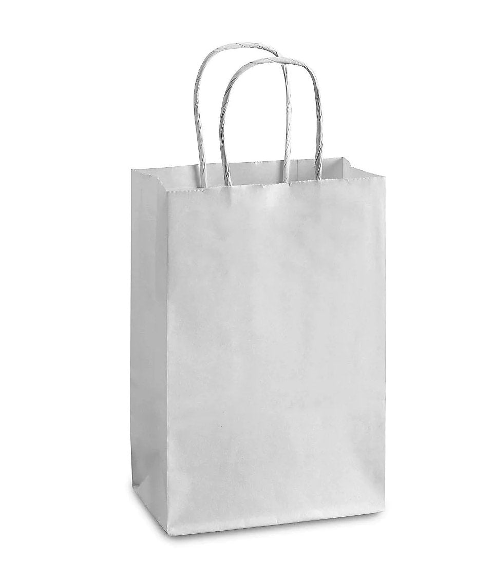 Kraft Color Paper Bags With Handles - 8x5x3