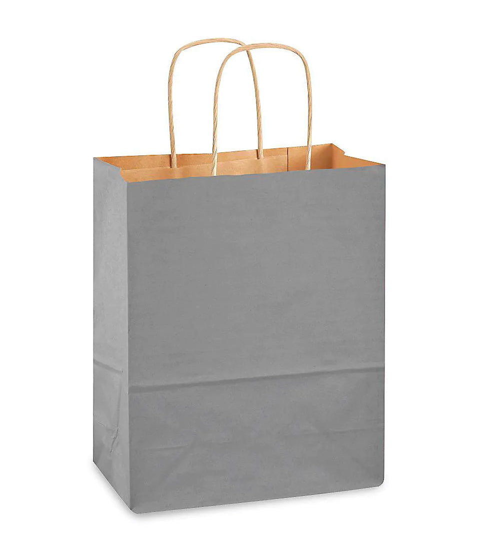 Kraft Color Paper Bags With Handles - 10x8x4" - 25Ct - Premium Paper products | paper bags, papers file folder, Backing supplies | Premium Supplies TX