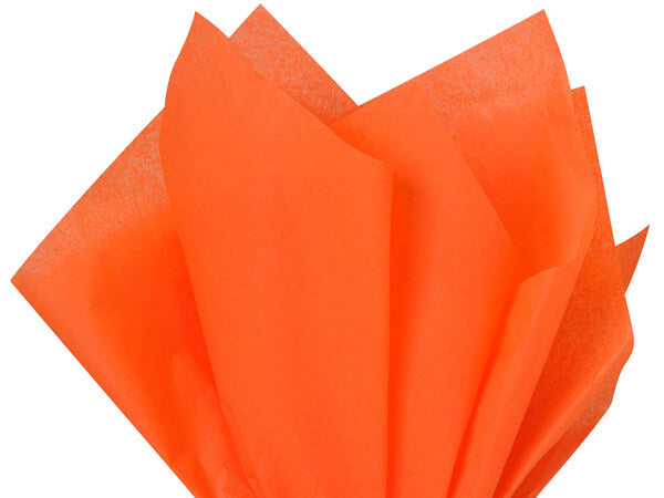 Orange Color Tissue Paper - 20" X 30" - Premium Paper products | paper bags, papers file folder, Backing supplies | Premium Supplies TX