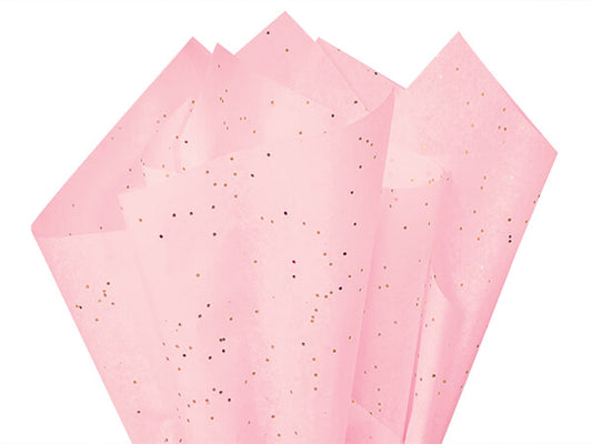 Blush Pink Rose Gold Glitter Color Tissue Paper - 20" X 30" - Premium Paper products | paper bags, papers file folder, Backing supplies | Premium Supplies TX