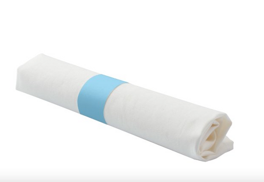 Light Blue Self-Adhering Paper Napkin Bands