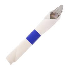 Sapphire Blue Self-Adhering Paper Napkin Bands