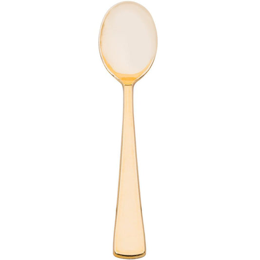 Gold Heavy Weight Disposable Plastic Spoons - Premium Paper products | paper bags, papers file folder, Backing supplies | Premium Supplies TX