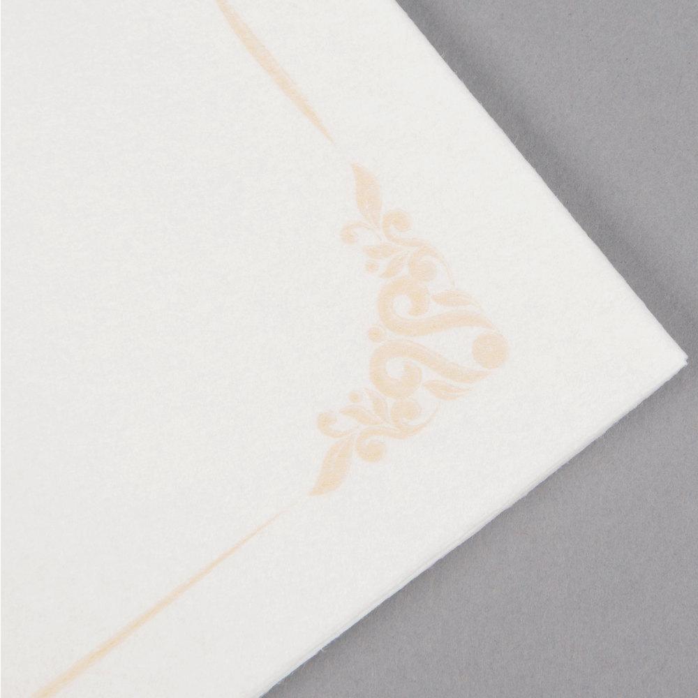 Gold Linen Feel Disposable Napkin - Premium Paper products | paper bags, papers file folder, Backing supplies | Premium Supplies TX
