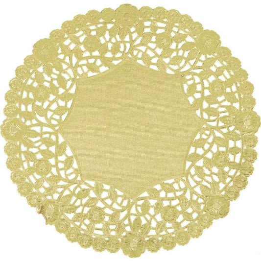 Gold Foil Lace Doily - 50Ct - Premium Paper products | paper bags, papers file folder, Backing supplies | Premium Supplies TX