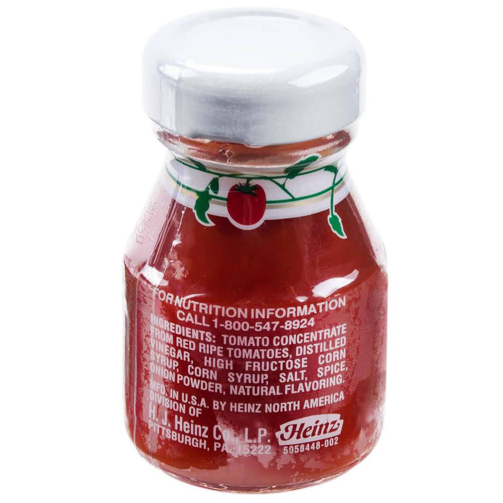 2.25oz Mini Ketchup Glass Bottles