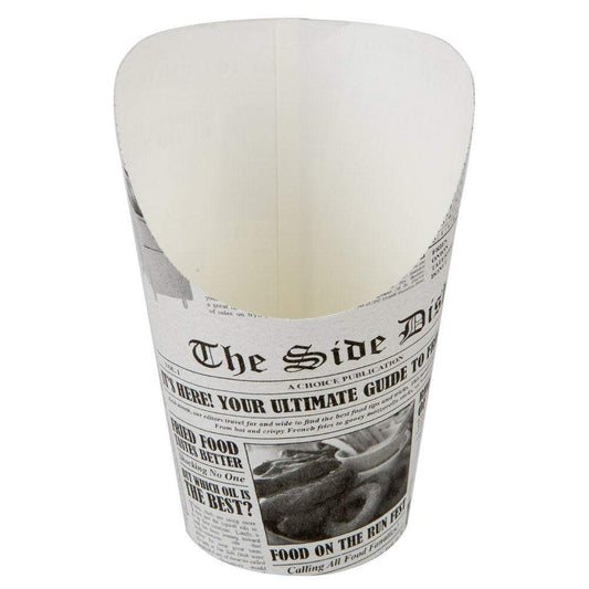 Newspaper Print French Fry Cups - 5.5 oz - Premium Paper products | paper bags, papers file folder, Backing supplies | Premium Supplies TX