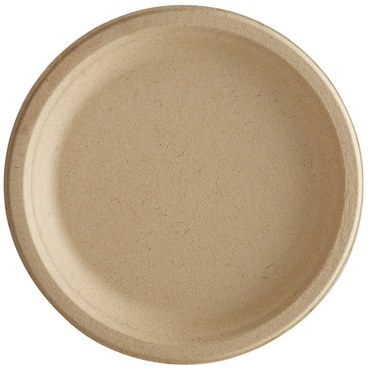 6" Round Natural Bagasse Disposable Plates - Premium Paper products | paper bags, papers file folder, Backing supplies | Premium Supplies TX