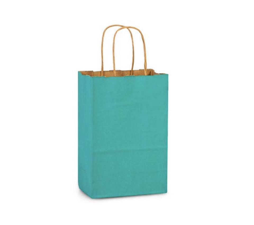 Kraft Color Paper Bags With Handles - 8x5x3" - 10Ct - Premium Paper products | paper bags, papers file folder, Backing supplies | Premium Supplies TX