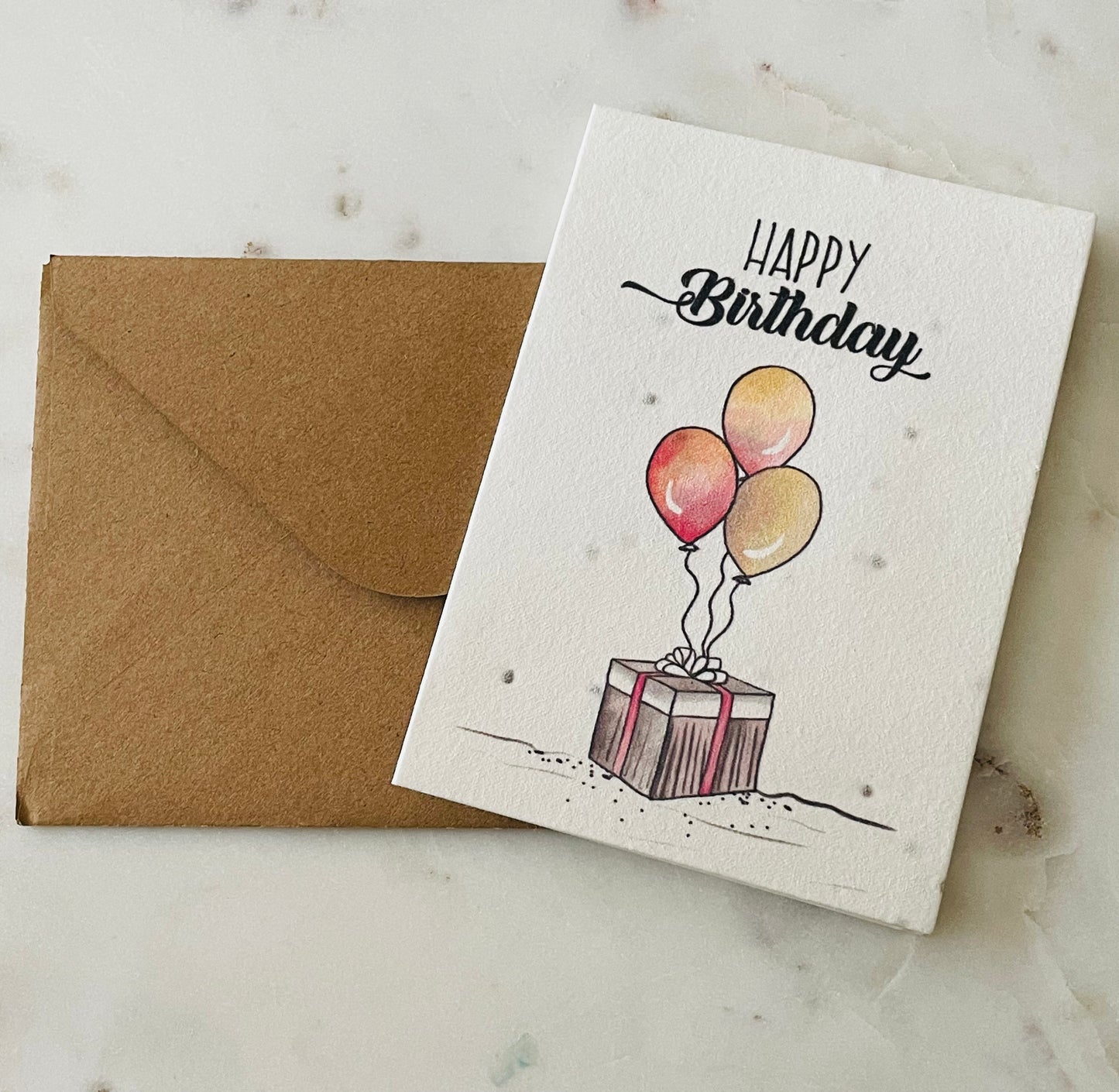 Set of 6 Birthday Seed Paper Greeting Cards